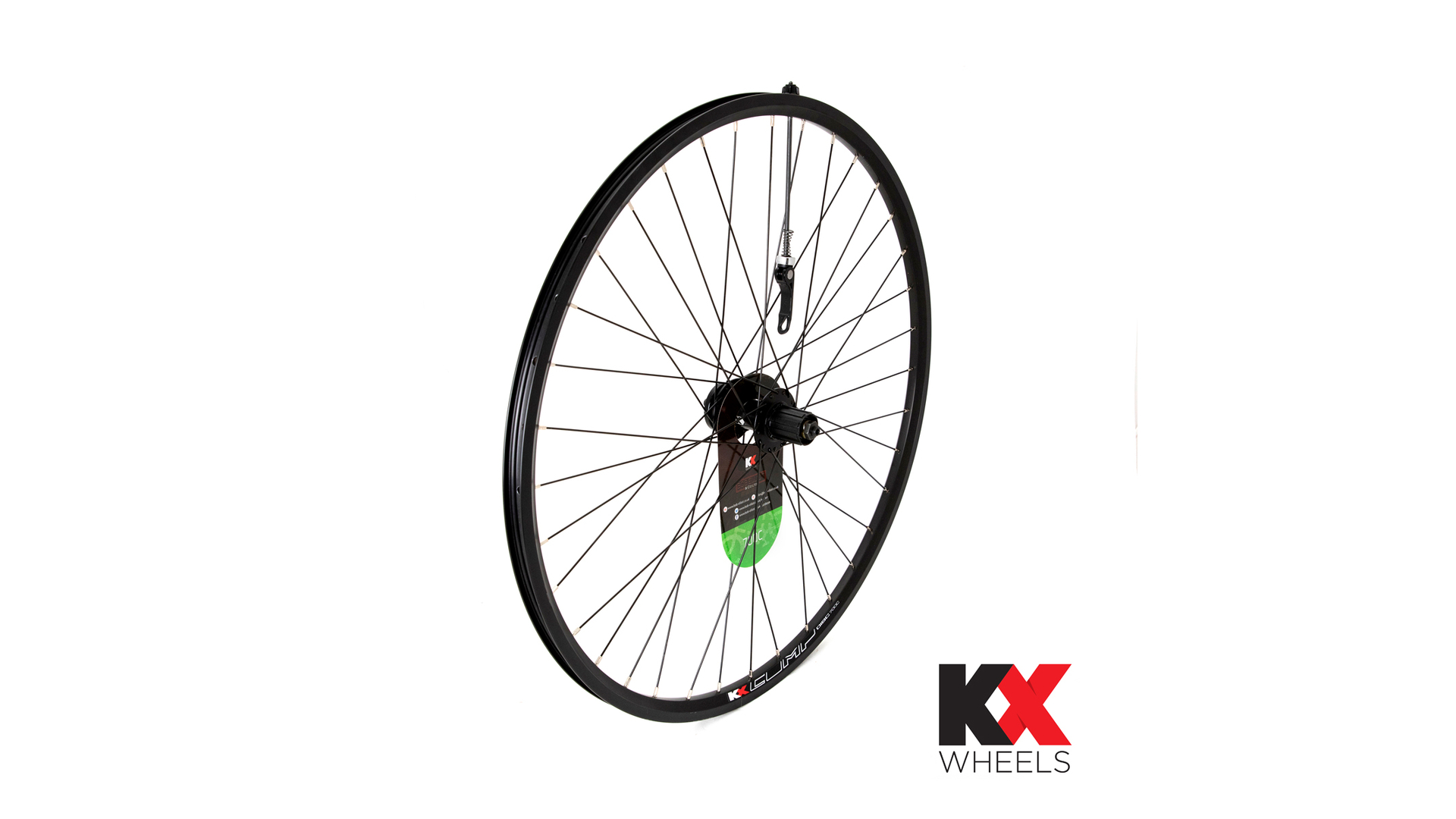 Main image of KranX KX Hybrid 700C Doublewall Q/R Cassette Wheel Disc Brake in Black (Rear)