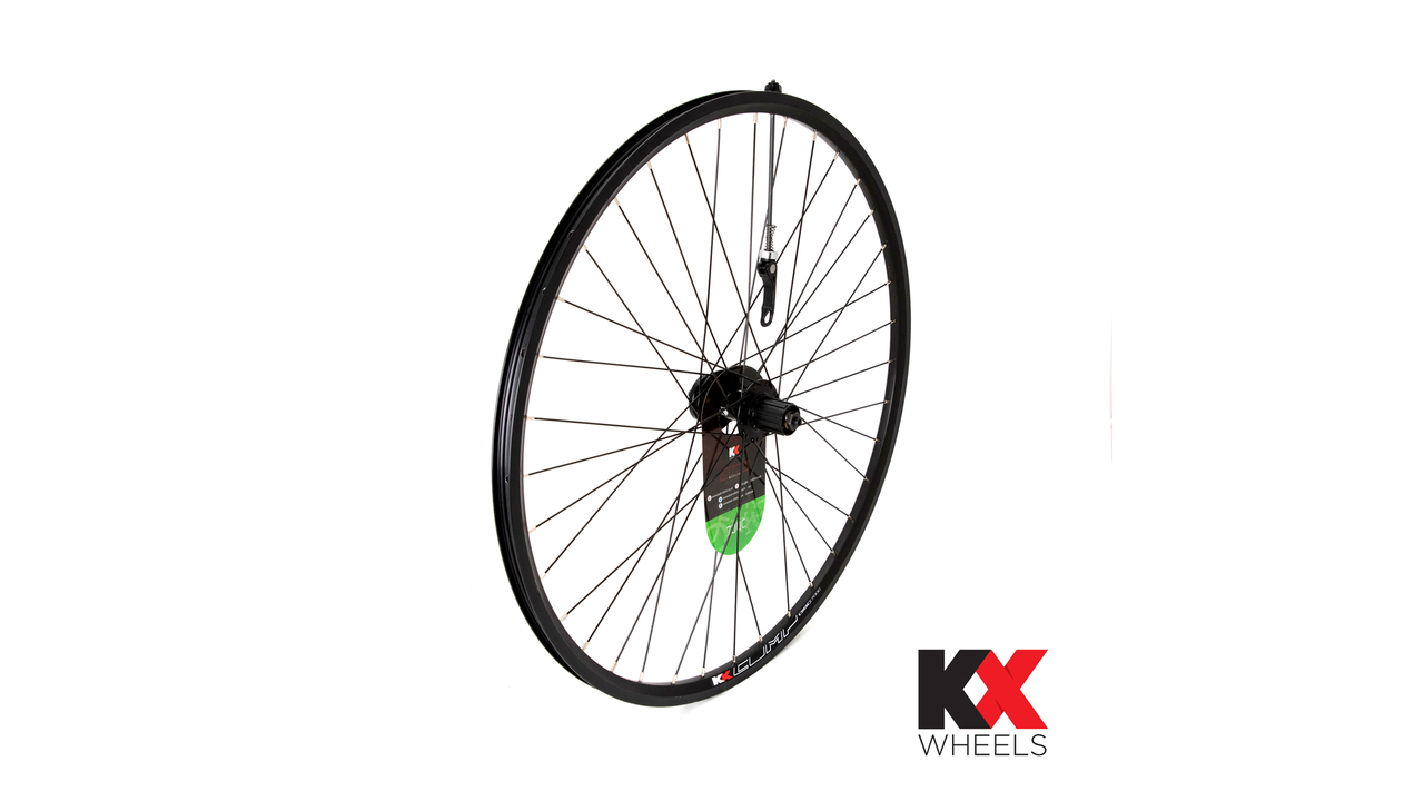 Main image of KranX KX Hybrid 700C Doublewall Q/R Cassette Wheel Disc Brake in Black (Rear)