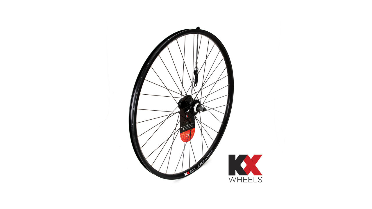 Main image of KranX KX MTB 29" 29er Doublewall Q/R Screw On Wheel Disc Brake in Black (Rear)