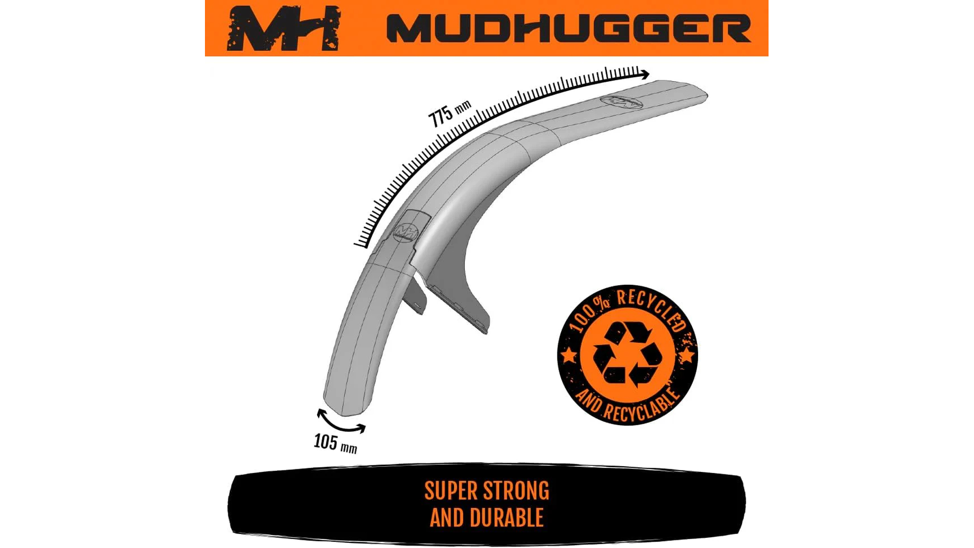 Main image of MudHugger MK2 Rear Mudhugger, size LARGE